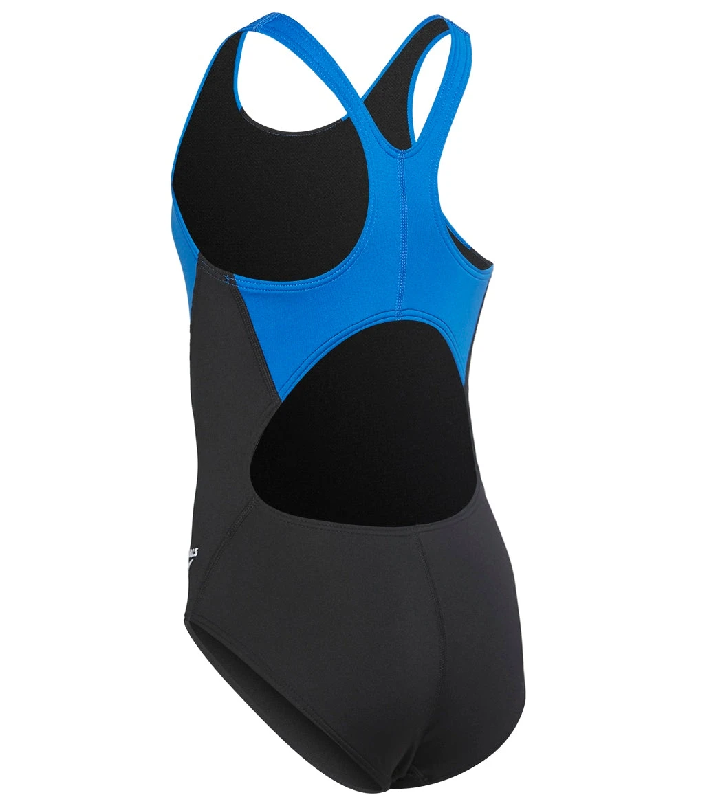 Girls' Surf Splice Wave Back One Piece Swimsuit - Image 2