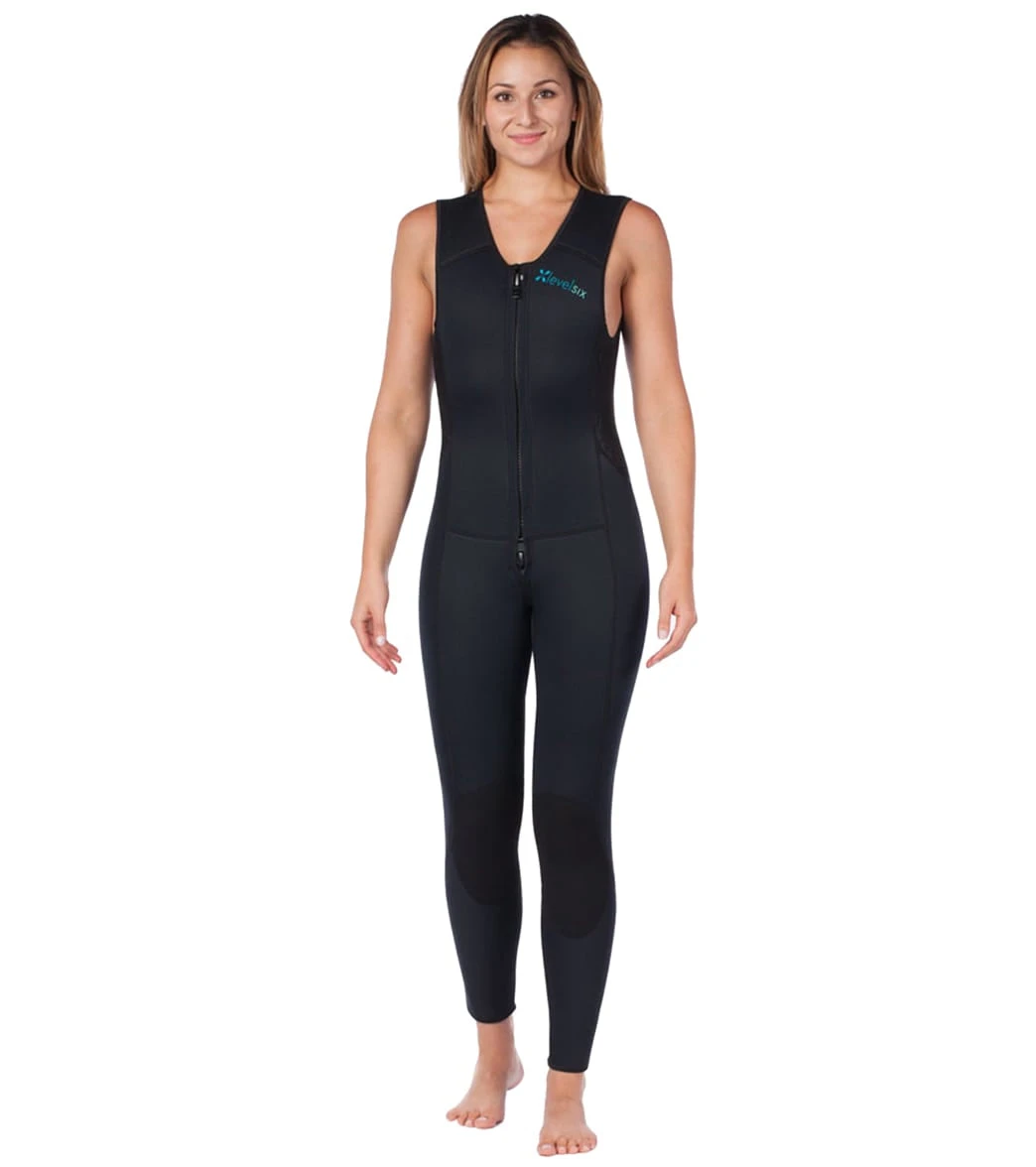 Level Six Women's Farmer Jane Front Zip Long Jane Neoprene Wetsuit