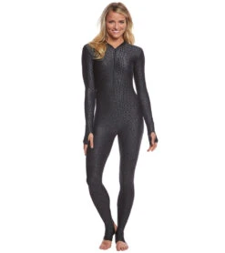 Black Turtle Zippered Unitard