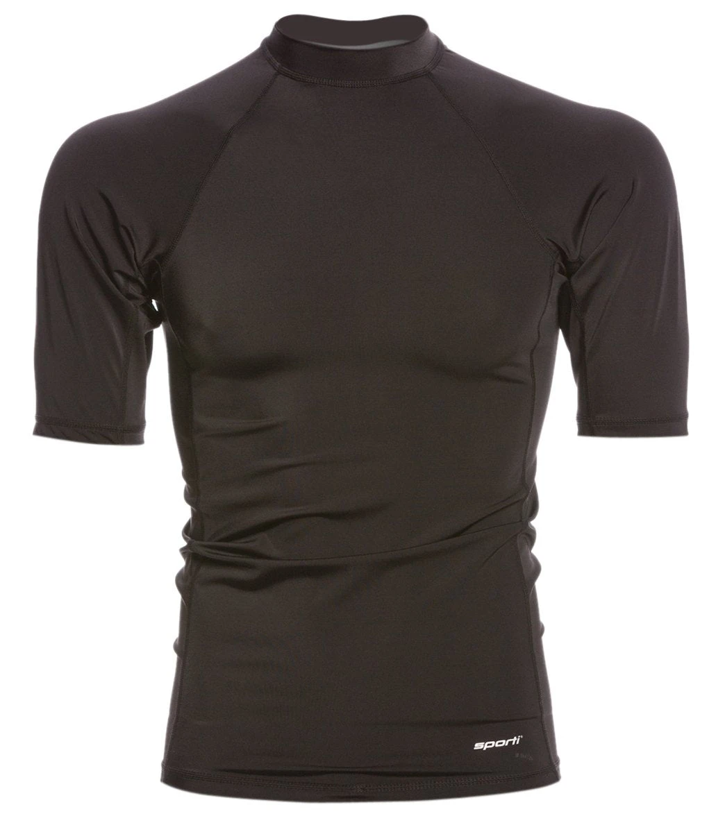 Men's Solid S/S UPF 50+ Sport Fit Rash Guard