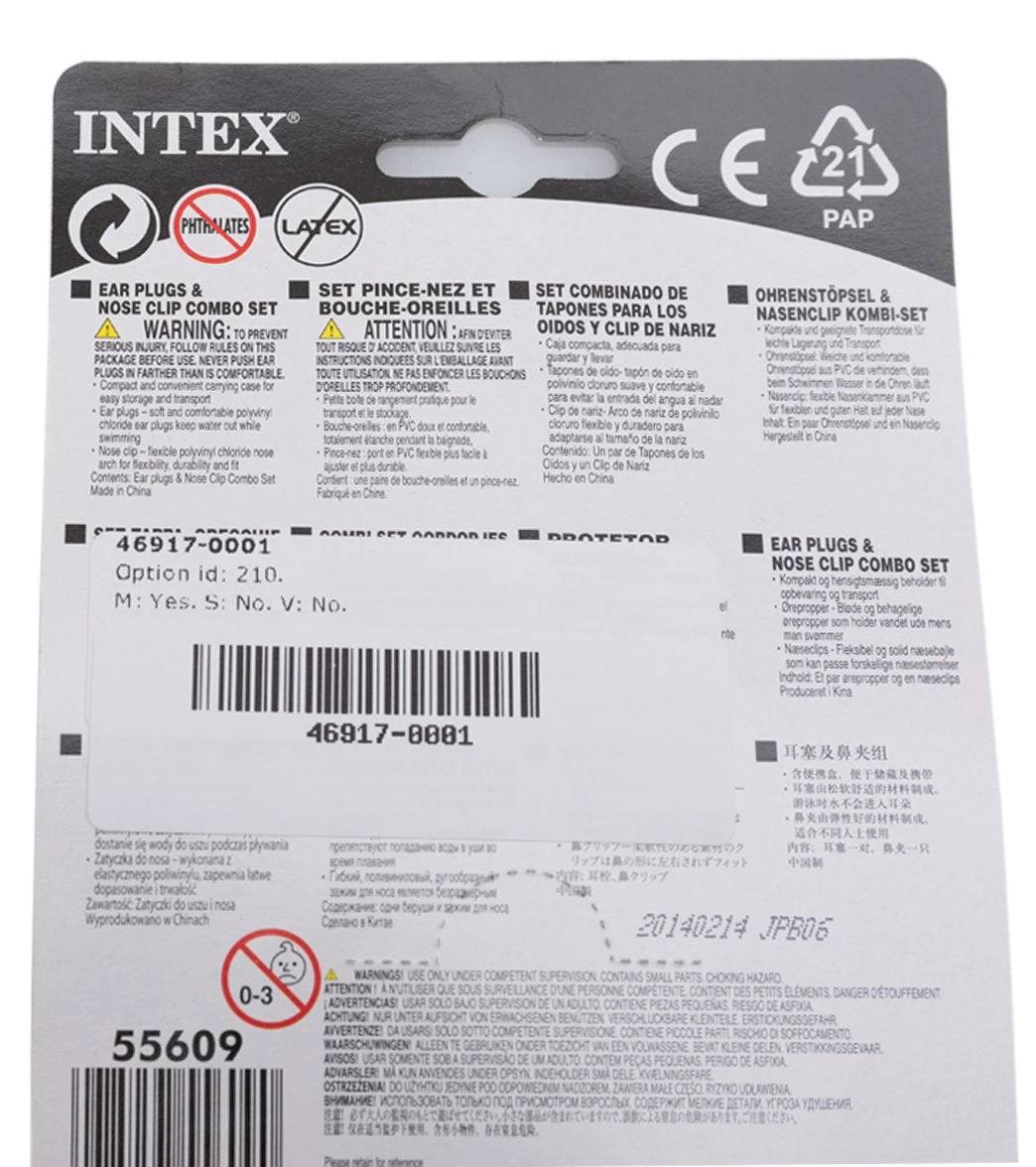 Intex Ear Plugs & Nose Clip Combo Set - Image 3
