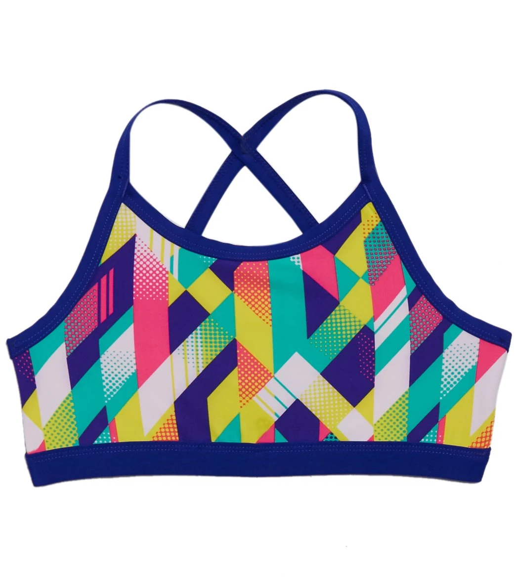 TYR Girls' Paint Party Trinity Bikini Top (Big Kid)