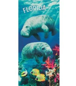 Dohler Florida Manatees Beach Towel 30" X 60"