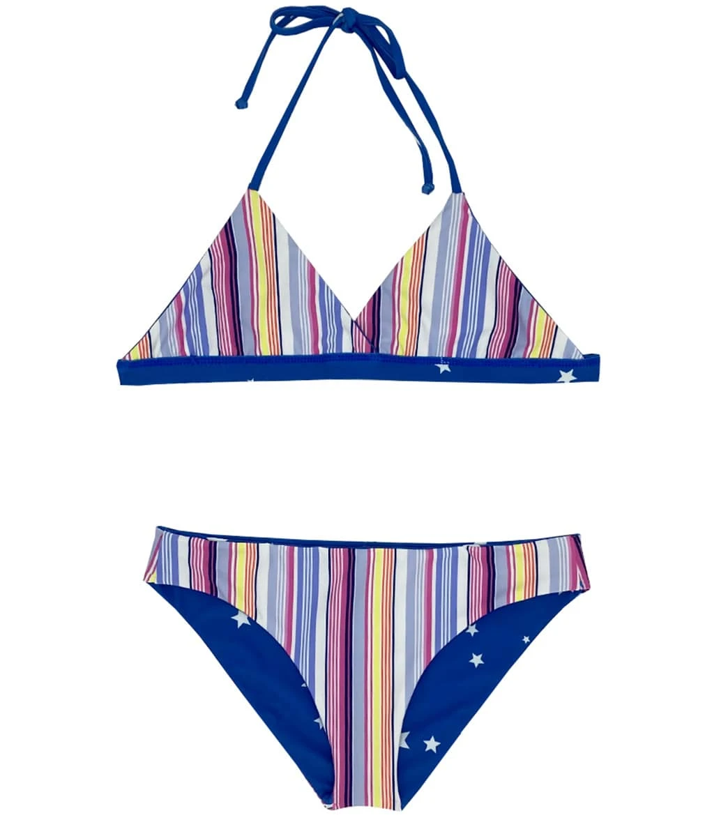 Splendid Girls' Reversible Twinkle Two Piece Bikini Set (Big Kid)