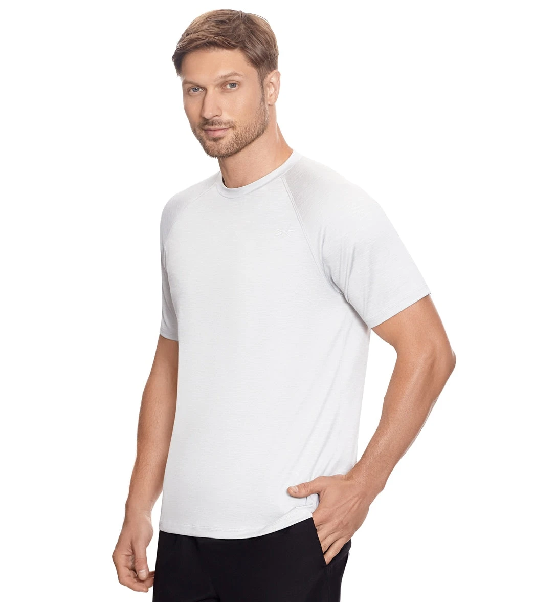 Reebok Men's Solid White Raglan Swim Tee - Image 2