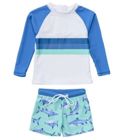 Boys' Minty Shark LS Baby Set (Baby, Toddler, Little Kid)