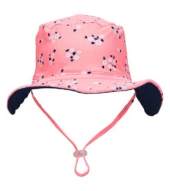 Girls' Ditsy Coral Reversible Bucket Hat