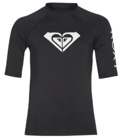 Roxy Girls' Whole Hearted Short Sleeve Rashguard (Toddler, Little Kid)