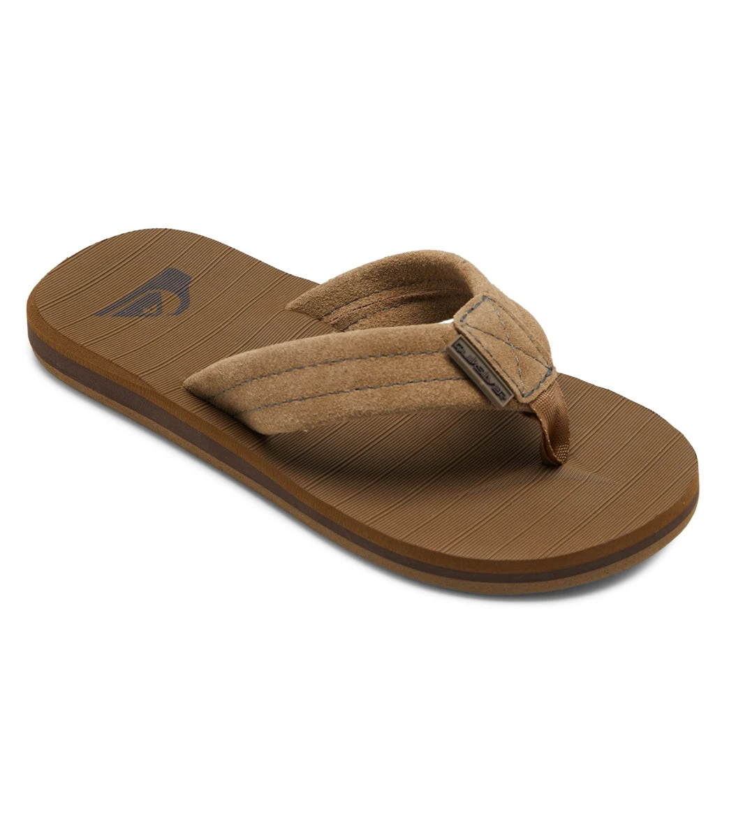 Quiksilver Youth Carver Suede Flip Flop (Little Kid, Big Kid)