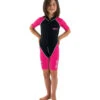 Girls' 1.5mm Short Sleeve Dolphin Springsuit Wetsuit