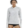 TYR Women's Camohex SunDefense Long Sleeve Hooded UPF 50+ Swim Shirt