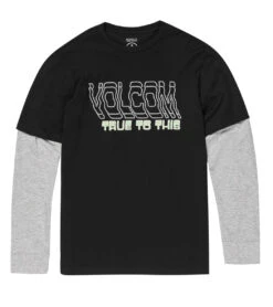 Volcom Boys' Bandstone Twofer Long Sleeve Tee (Big Kid)