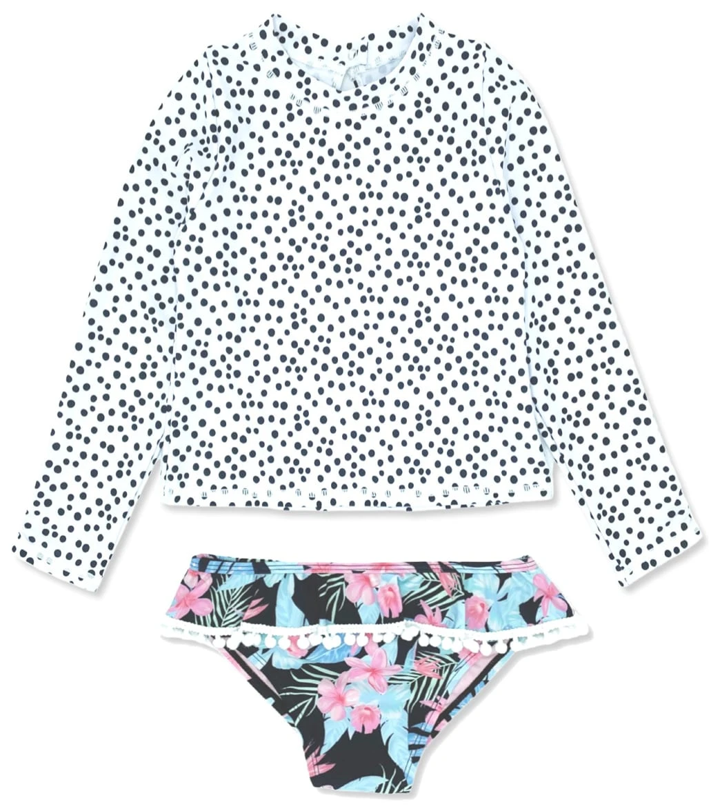 Girls' Sandy Toes Long Sleeve Two Piece Set (Toddler, Little Kid)