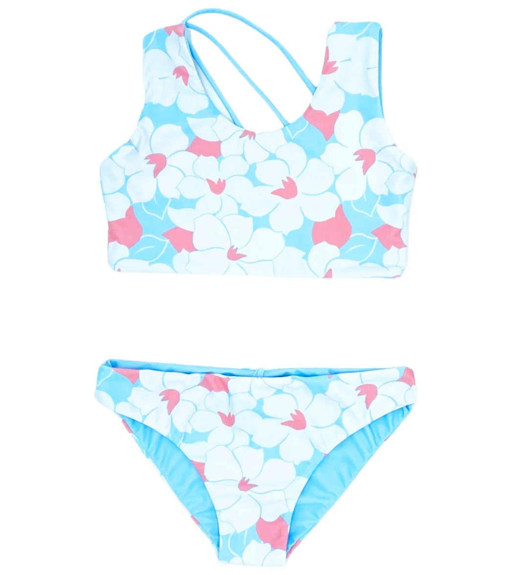 Girls' Summer Sun Reversible Two Piece Bikini Set (Toddler, Little Kid, Big Kid)