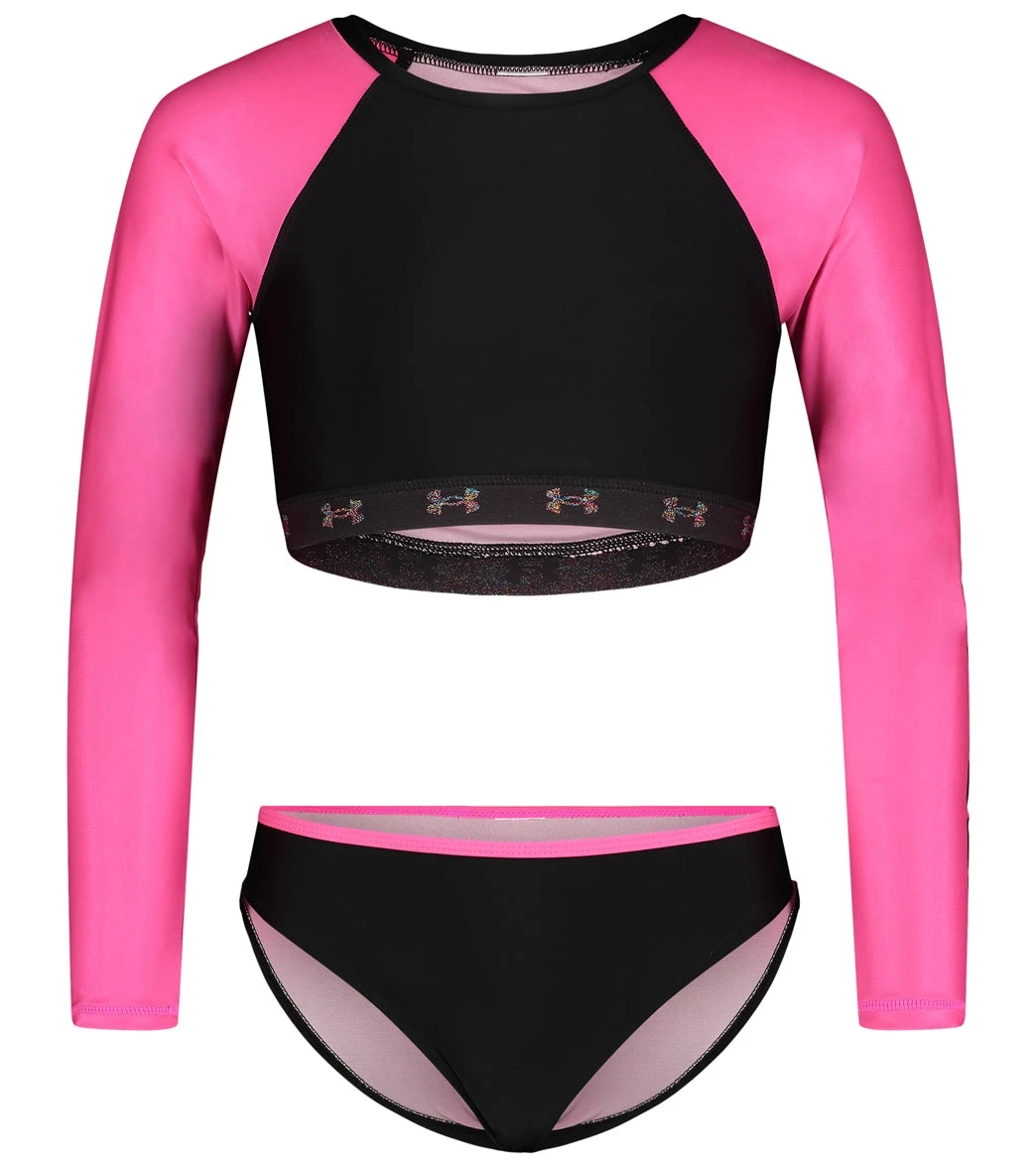 Under Armour Girls' UA Two Piece Rashguard Set (Little Kid, Big Kid)