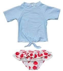 Girls' Juicy Fruit Short Sleeve Rashguard Set (Baby, Toddler, Little Kid)