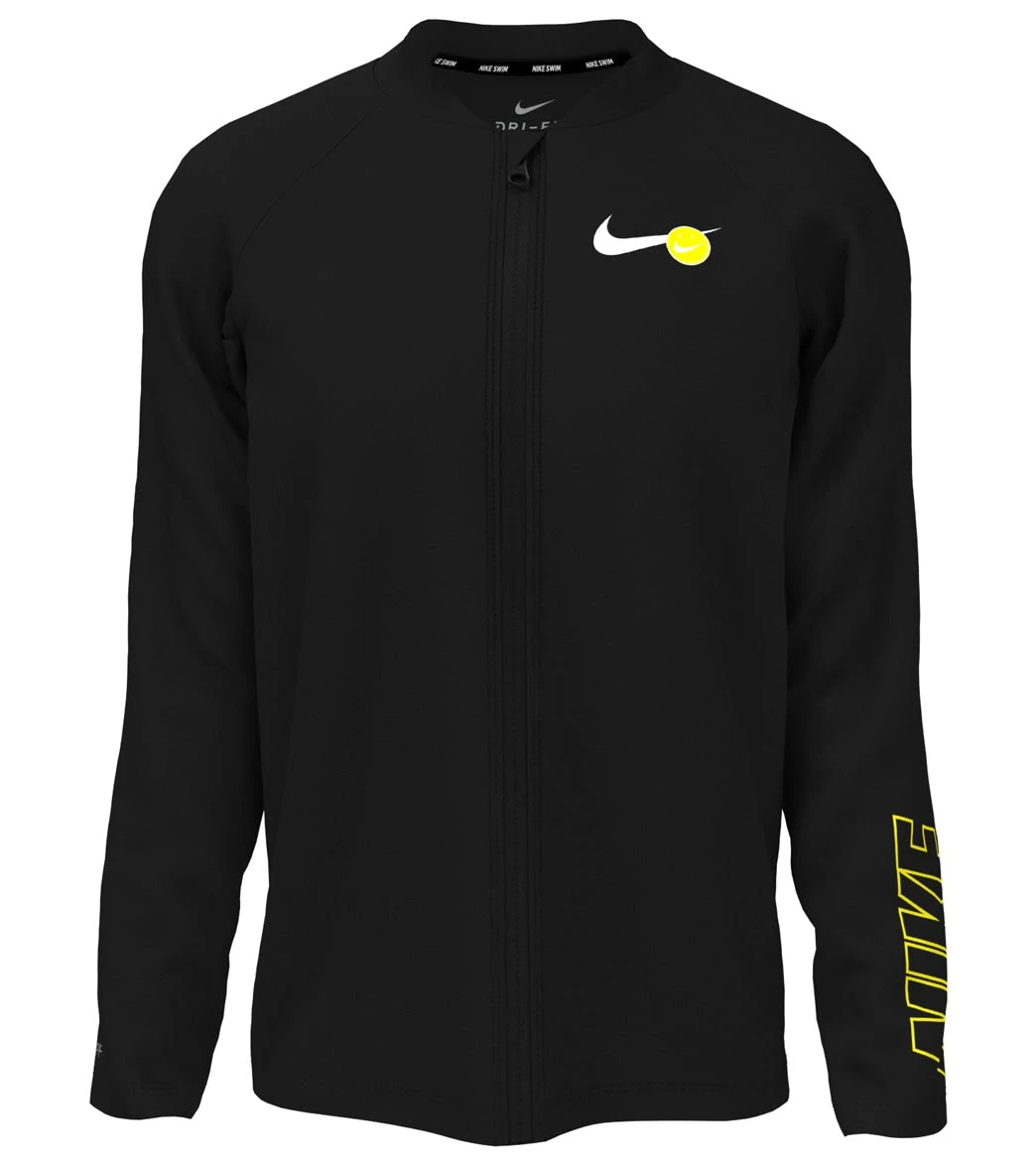 Nike Boys' Solid Hydro Long Sleeve Rashguard (Big Kid)