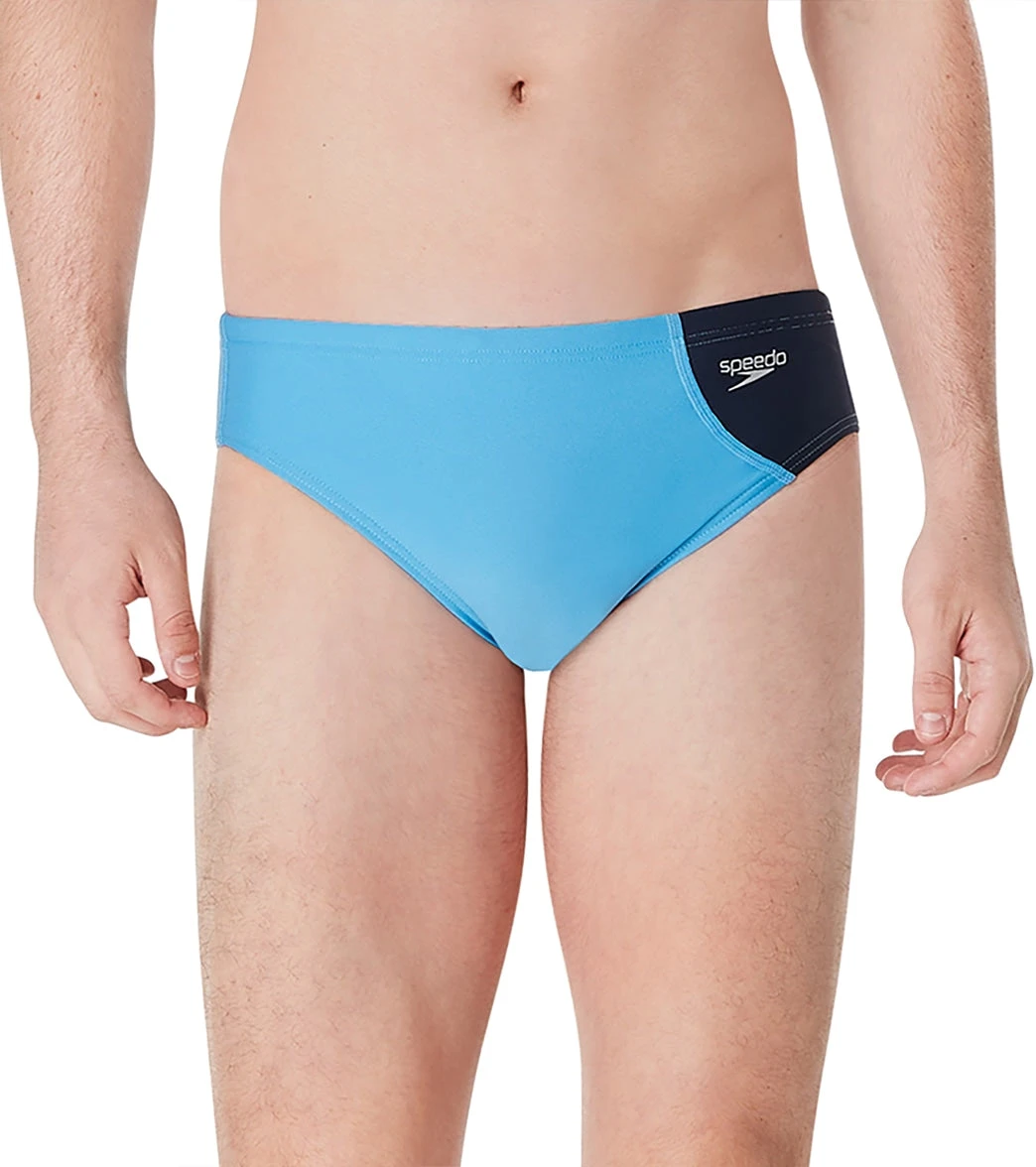 Speedo Vibe Men's Assymetrical Colorblock One Brief Swimsuit